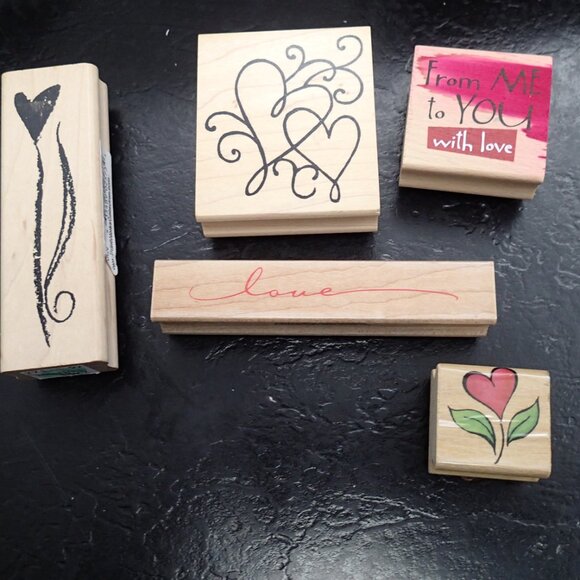 Heart  Stampers Lot of 5 - Picture 1 of 2